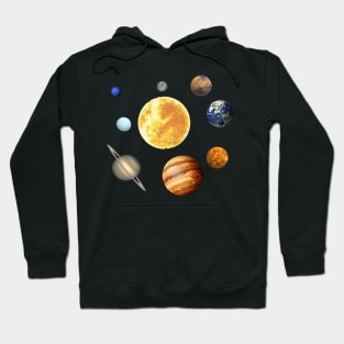 Planets Orbit Around the Sun Solar System Hoodie